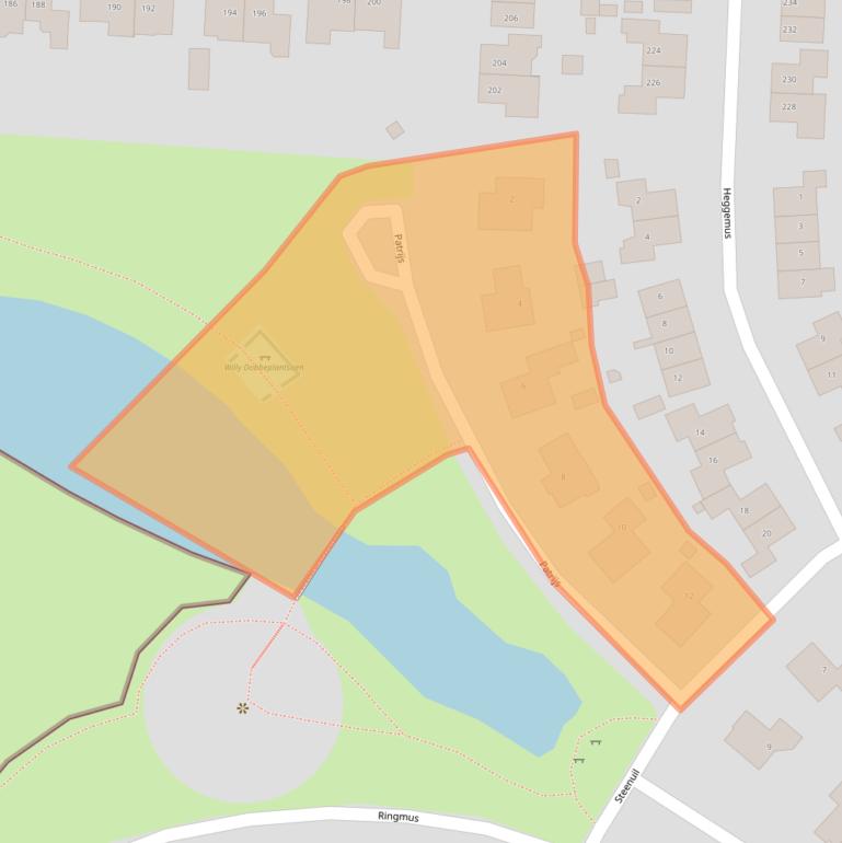 Kaart van postcodegebied 8121JE.