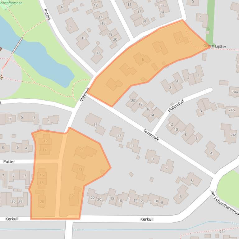 Kaart van postcodegebied 8121JG.