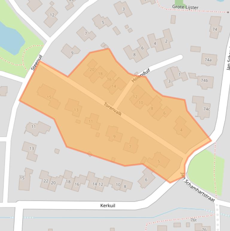 Kaart van postcodegebied 8121JH.