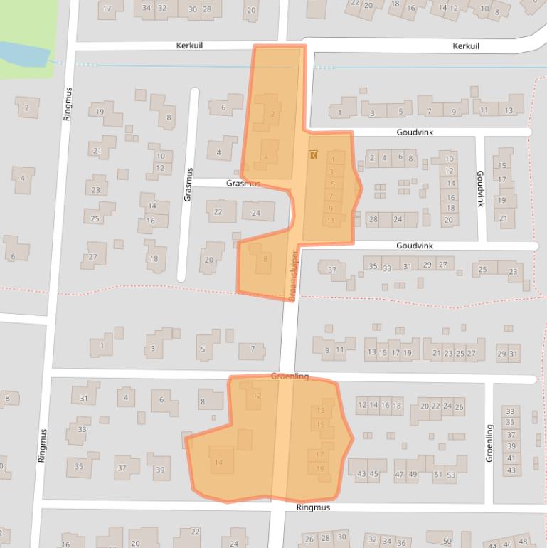 Kaart van postcodegebied 8121JN.