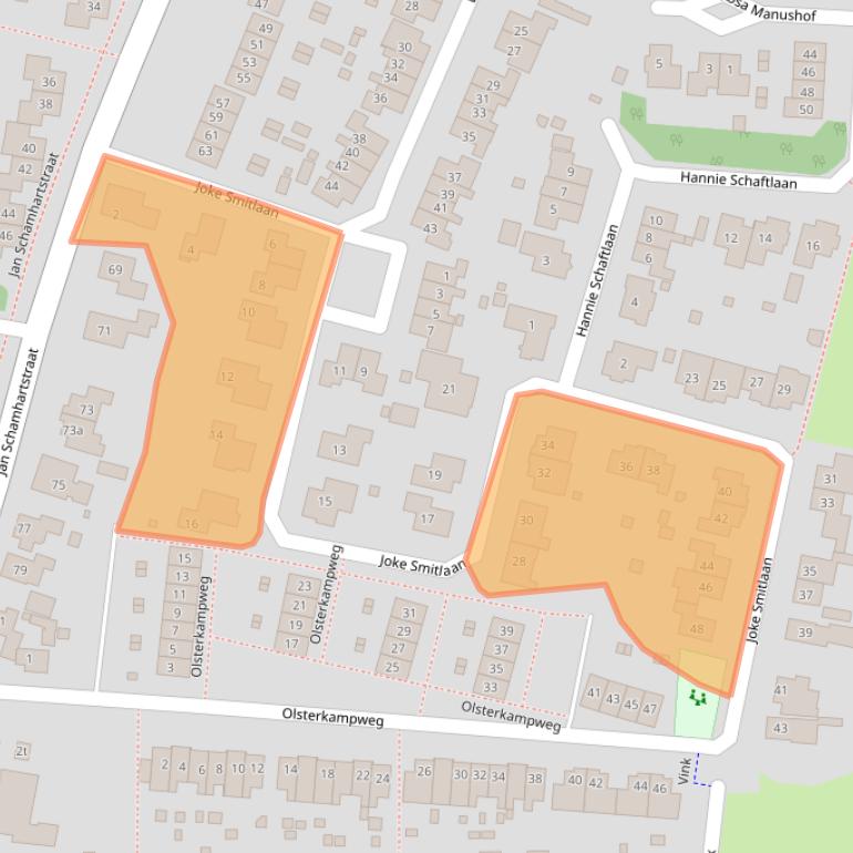 Kaart van postcodegebied 8121KC.