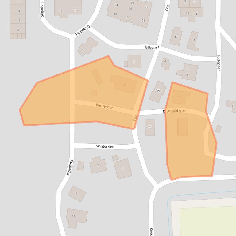 Kaart van postcodegebied 8121LG.