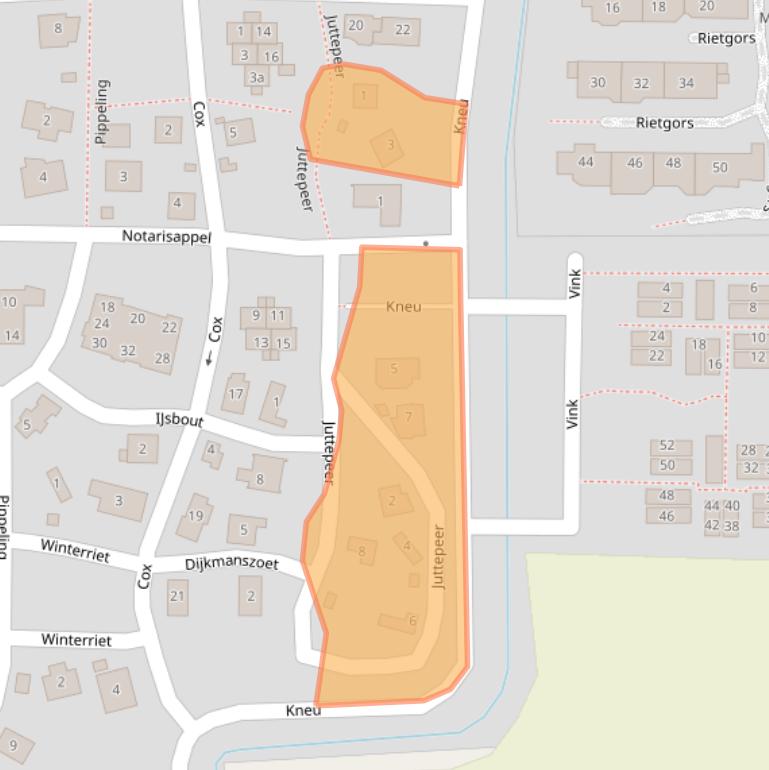 Kaart van postcodegebied 8121LH.