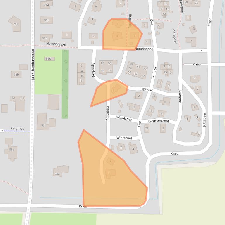 Kaart van postcodegebied 8121LJ.