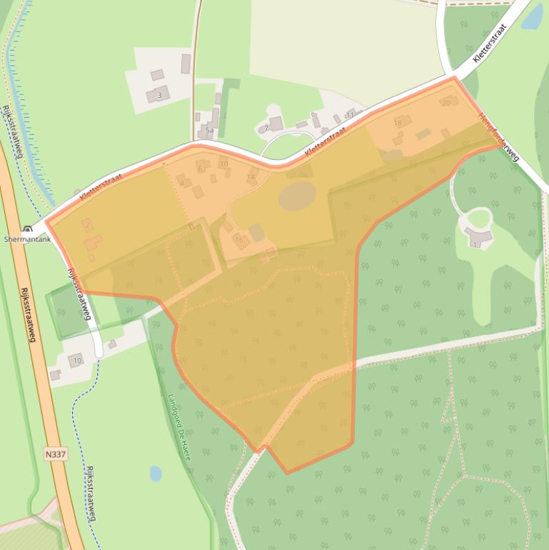 Kaart van postcodegebied 8121PG.