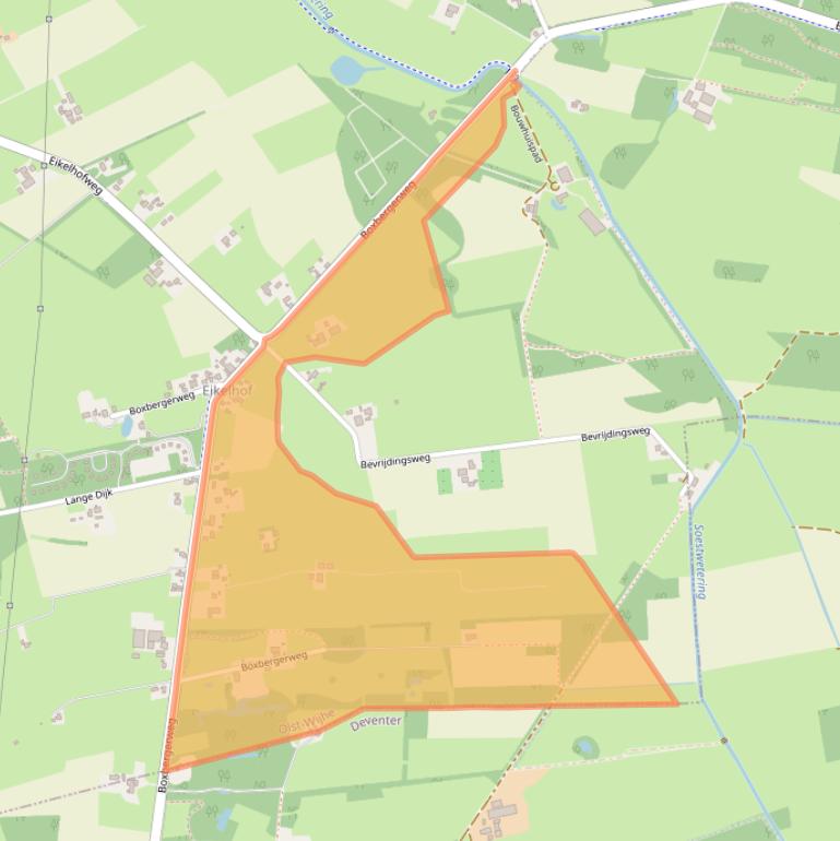 Kaart van postcodegebied 8121PT.