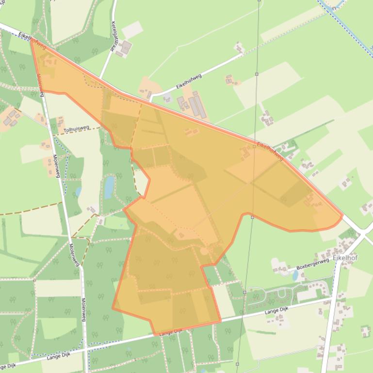 Kaart van postcodegebied 8121RC.