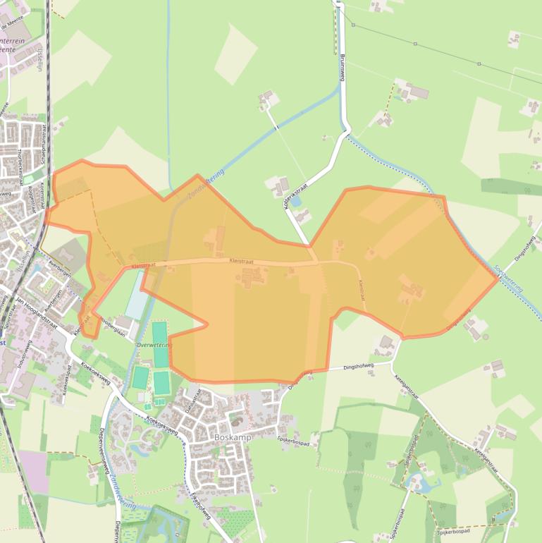 Kaart van postcodegebied 8121RG.