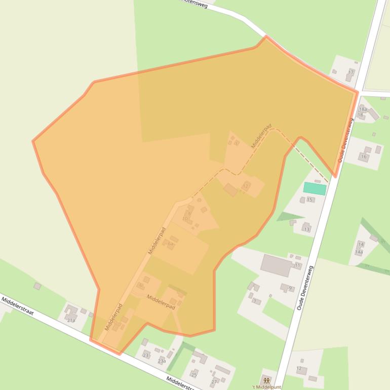 Kaart van postcodegebied 8121RR.