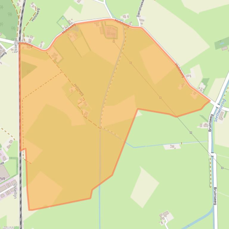 Kaart van postcodegebied 8121RZ.