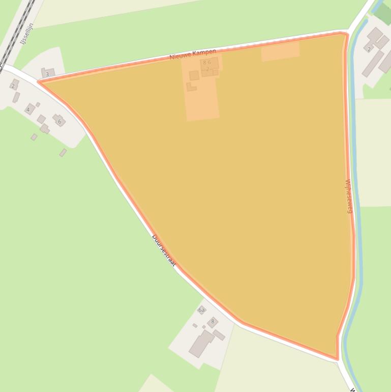 Kaart van postcodegebied 8121SE.