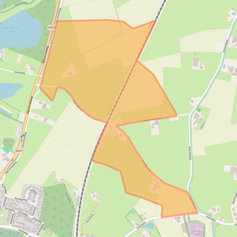 Kaart van postcodegebied 8121SG.