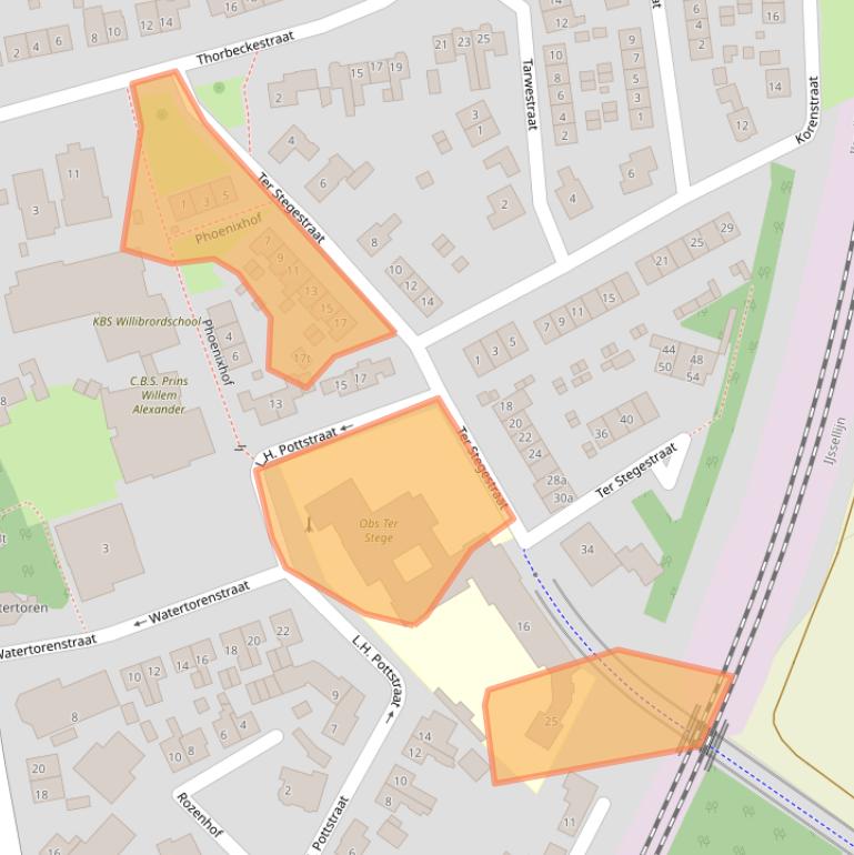 Kaart van postcodegebied 8121XB.