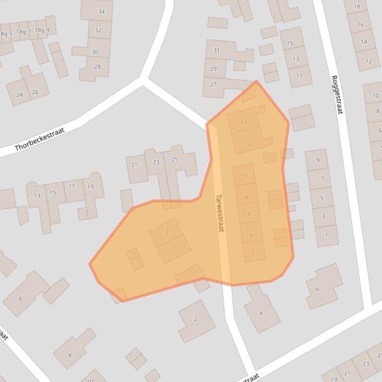 Kaart van postcodegebied 8121XH.