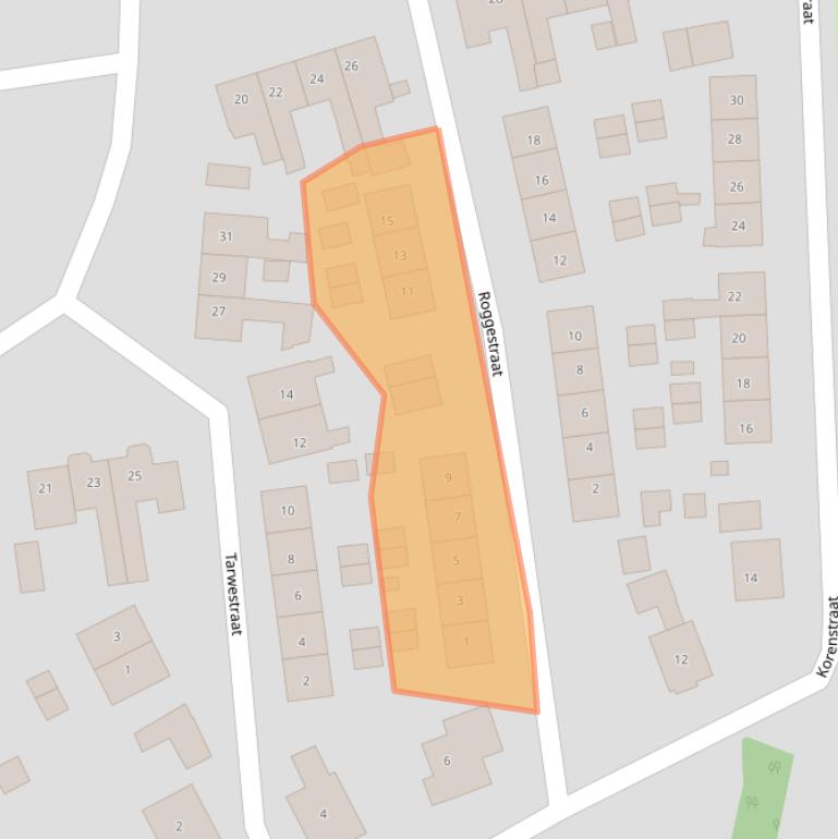 Kaart van postcodegebied 8121XJ.