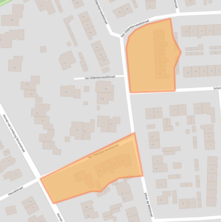 Kaart van postcodegebied 8121ZG.