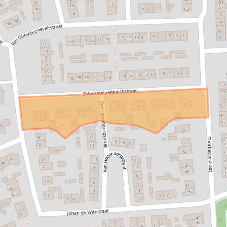 Kaart van postcodegebied 8121ZK.
