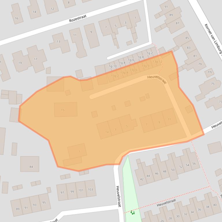 Kaart van postcodegebied 8121ZT.