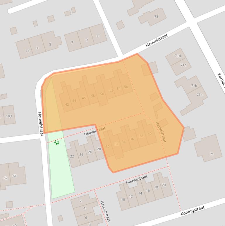 Kaart van postcodegebied 8121ZW.