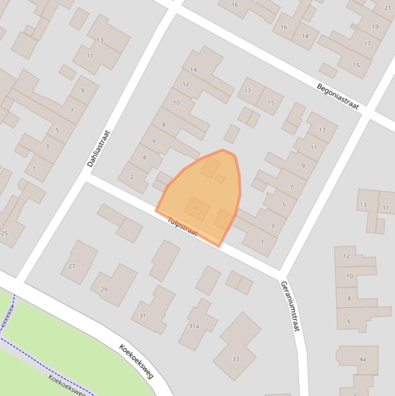 Kaart van postcodegebied 8121ZZ.