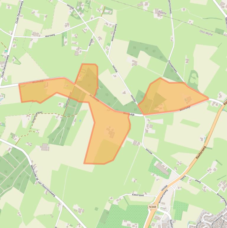 Kaart van postcodegebied 8124PL.