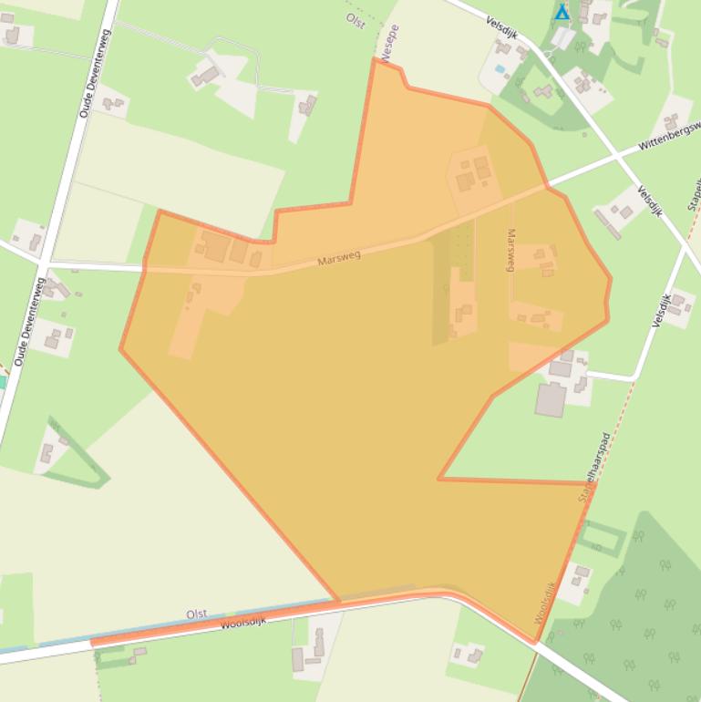 Kaart van postcodegebied 8124PM.