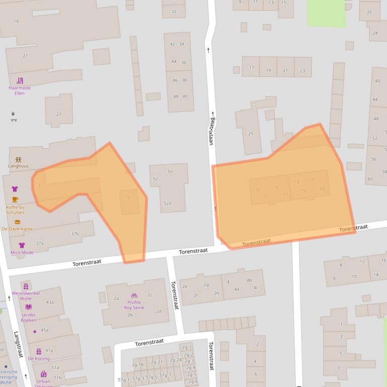 Kaart van postcodegebied 8131AJ.