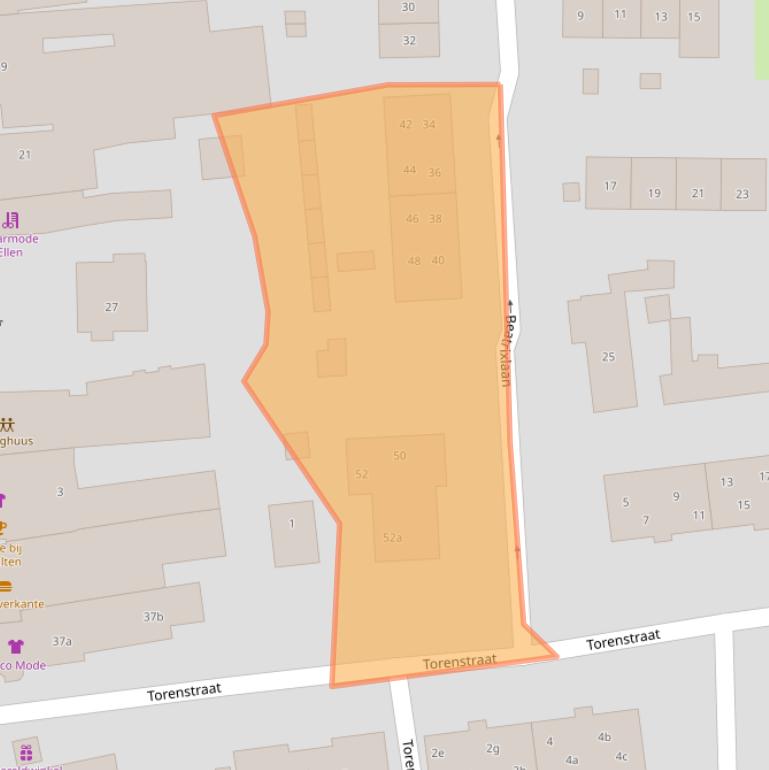 Kaart van postcodegebied 8131AS.