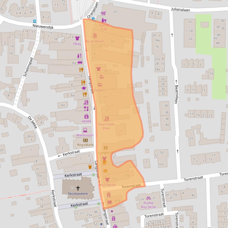 Kaart van postcodegebied 8131BA.