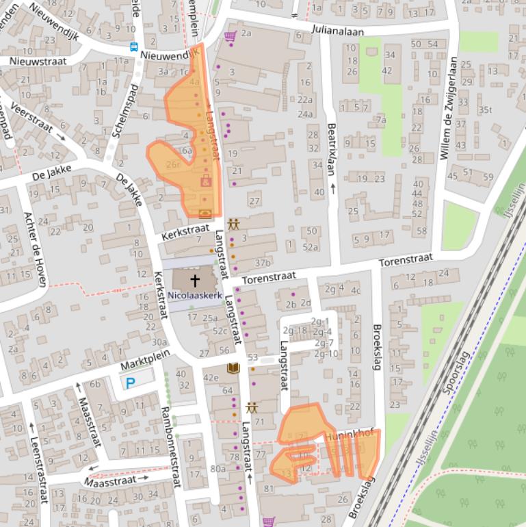 Kaart van postcodegebied 8131BC.