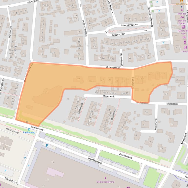 Kaart van postcodegebied 8131BH.