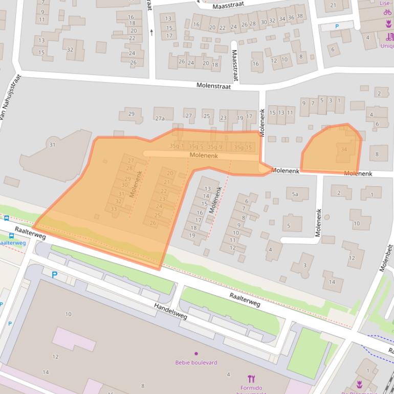 Kaart van postcodegebied 8131BL.