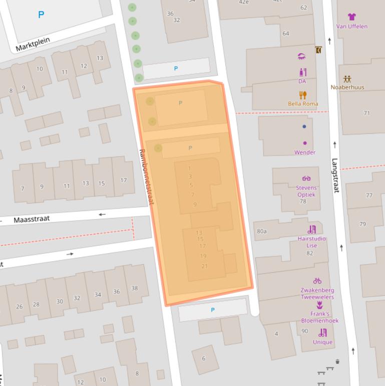 Kaart van postcodegebied 8131BM.