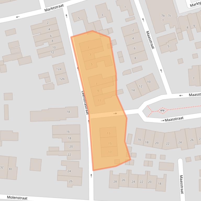 Kaart van postcodegebied 8131BS.