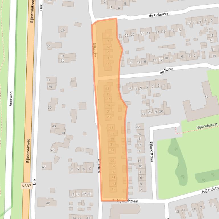Kaart van postcodegebied 8131CJ.