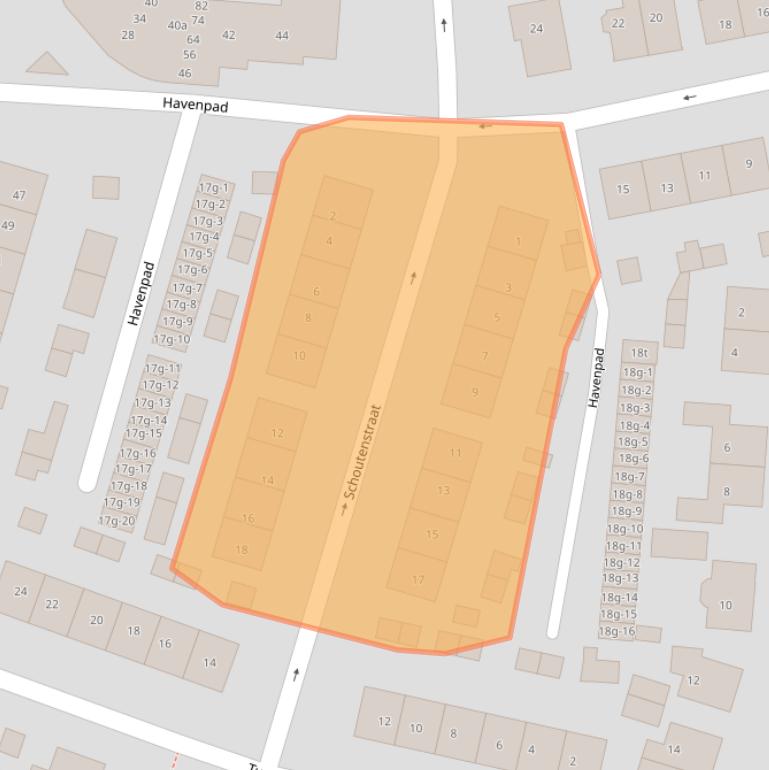 Kaart van postcodegebied 8131CW.