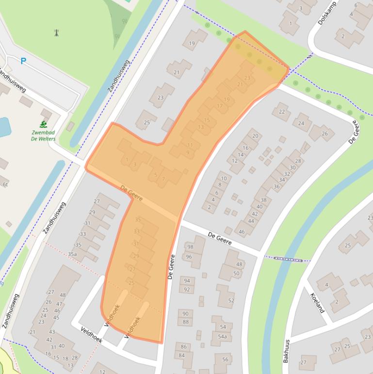 Kaart van postcodegebied 8131NB.