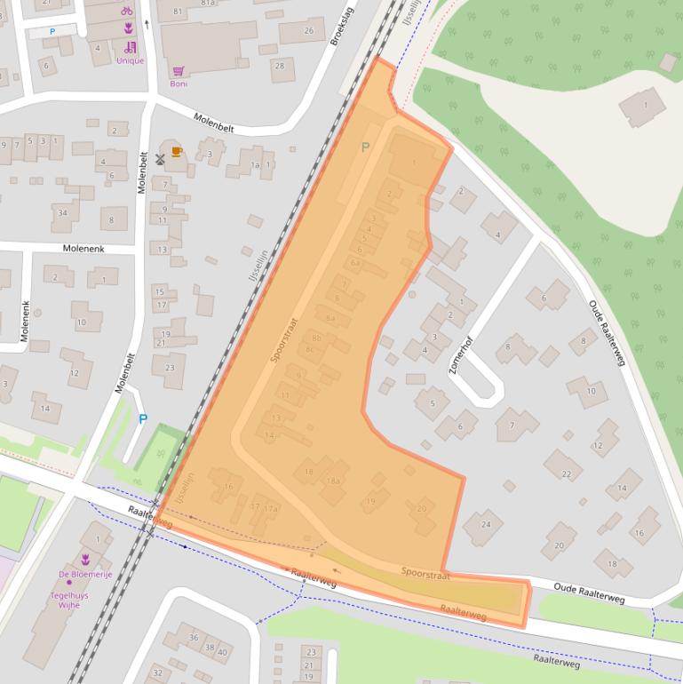 Kaart van postcodegebied 8131SJ.
