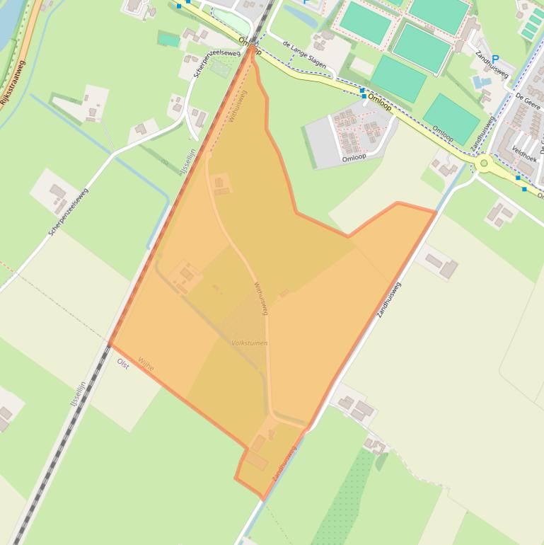 Kaart van postcodegebied 8131SM.