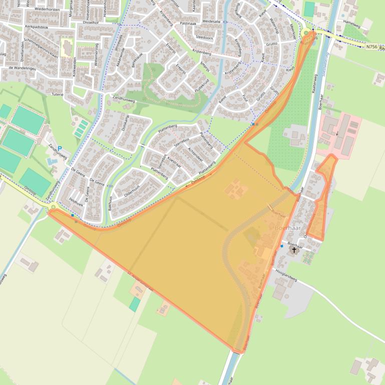 Kaart van postcodegebied 8131SW.