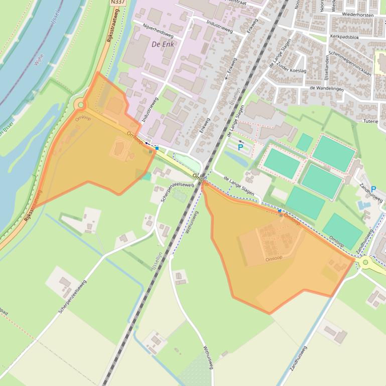Kaart van postcodegebied 8131TJ.