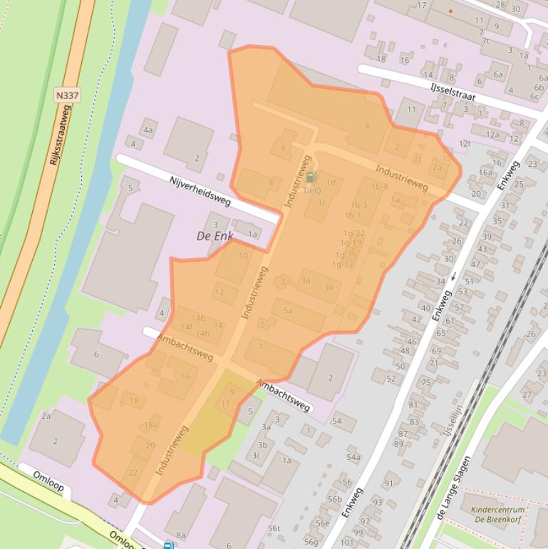 Kaart van postcodegebied 8131VZ.