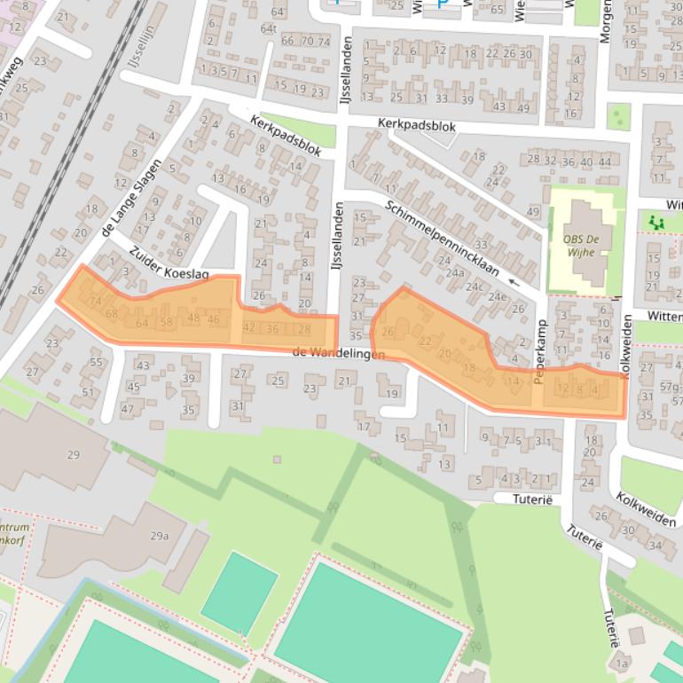 Kaart van postcodegebied 8131WC.