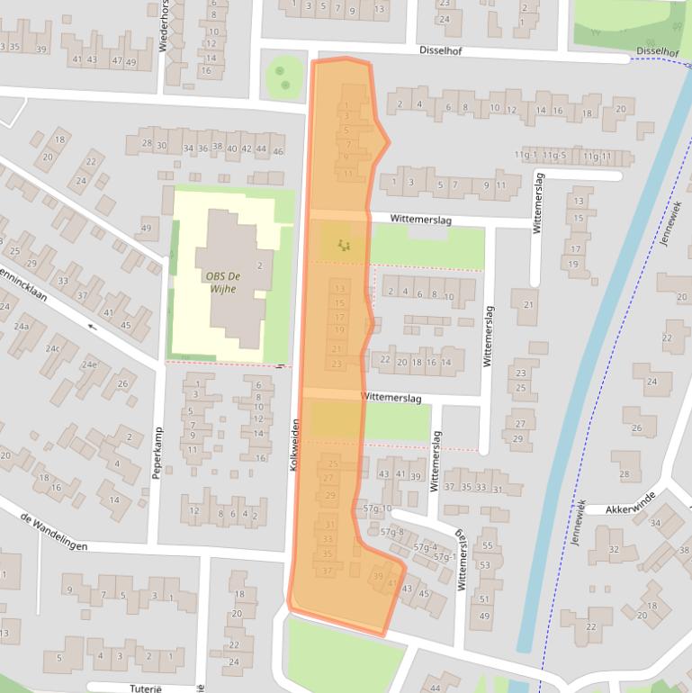 Kaart van postcodegebied 8131WG.