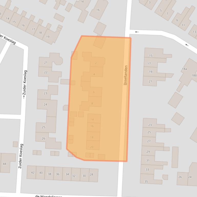 Kaart van postcodegebied 8131XB.