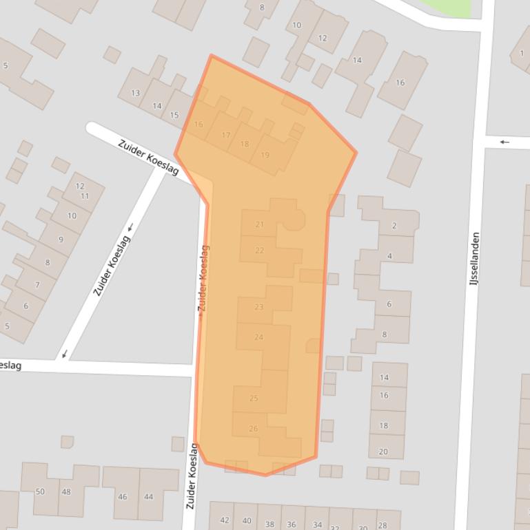 Kaart van postcodegebied 8131XE.