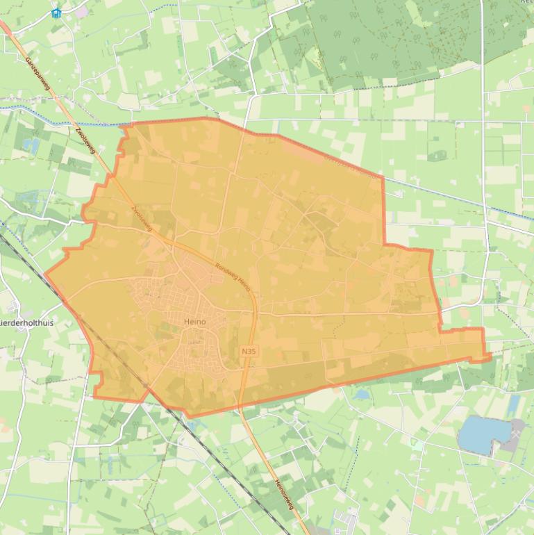 Kaart van postcodegebied 8141.