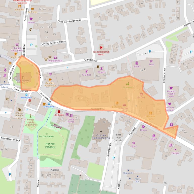 Kaart van postcodegebied 8141AA.