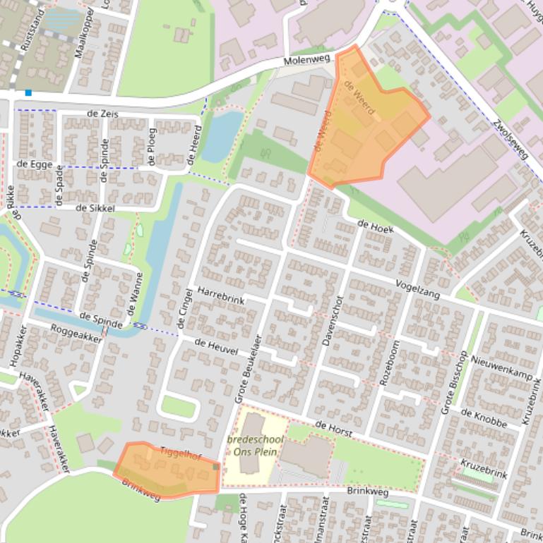 Kaart van postcodegebied 8141BT.