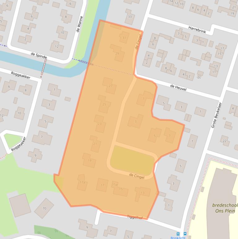 Kaart van postcodegebied 8141BV.